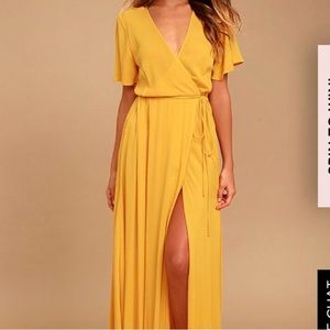 Yellow maxi dress